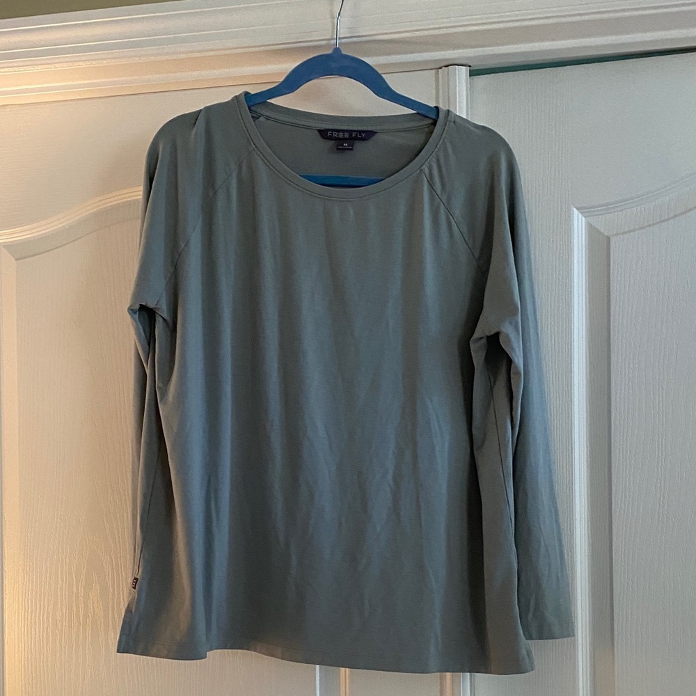 Free Fly Apparel Long Sleeve Tee sage green